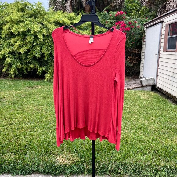 We The Free People Malibu Thermal Long Sleeve Top Size M - Picture 3 of 10